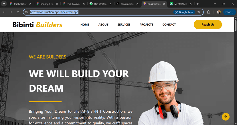 Construction Company website