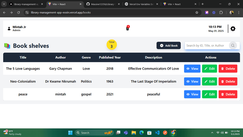 Library Management App
